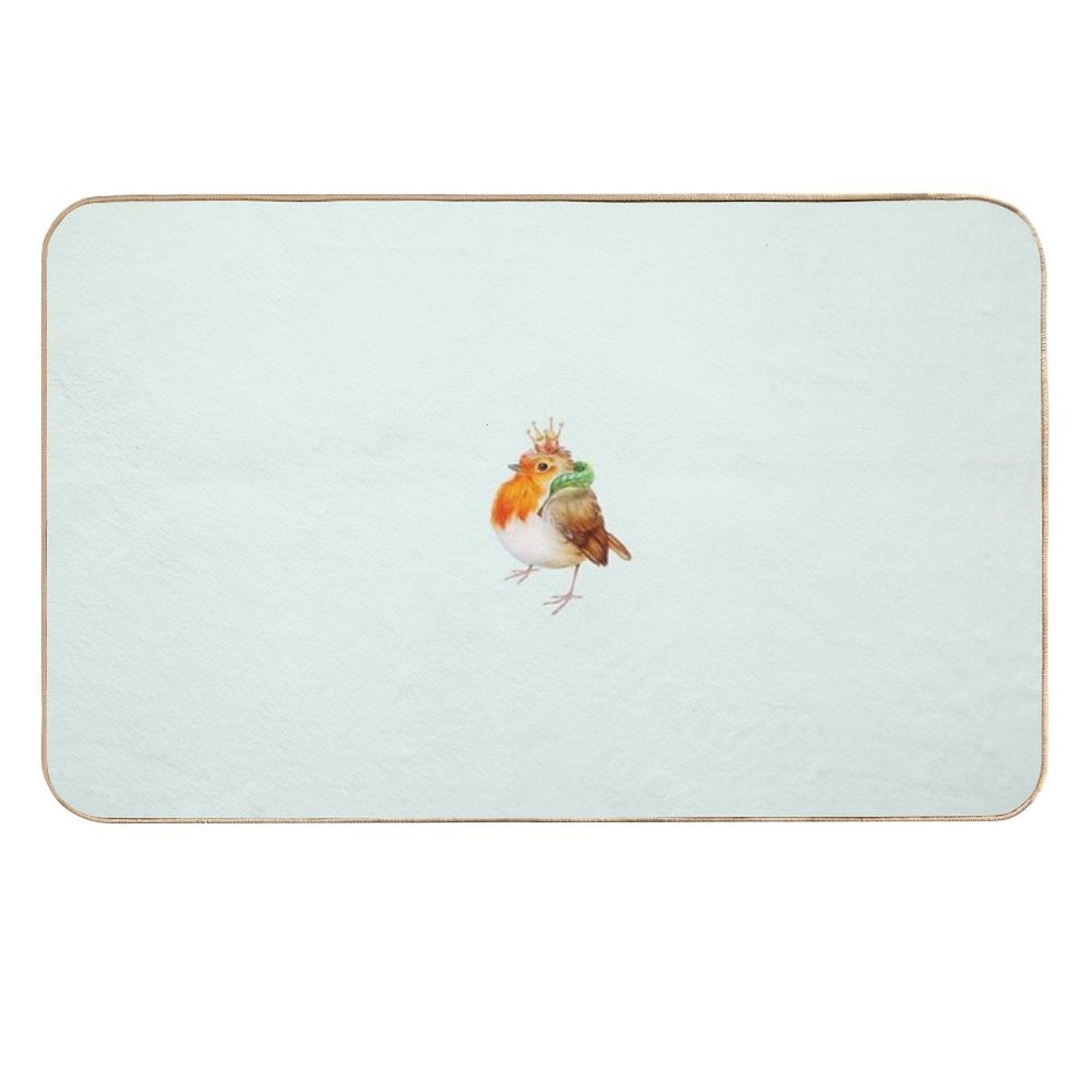 Royal Robin by Maria Tiqwah  Absorbent Bath Mat