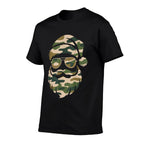 Vintage Santa Face Camouflage Christmas Xmas Camo Men Boys  Wrinkle-resistant T-Shirt