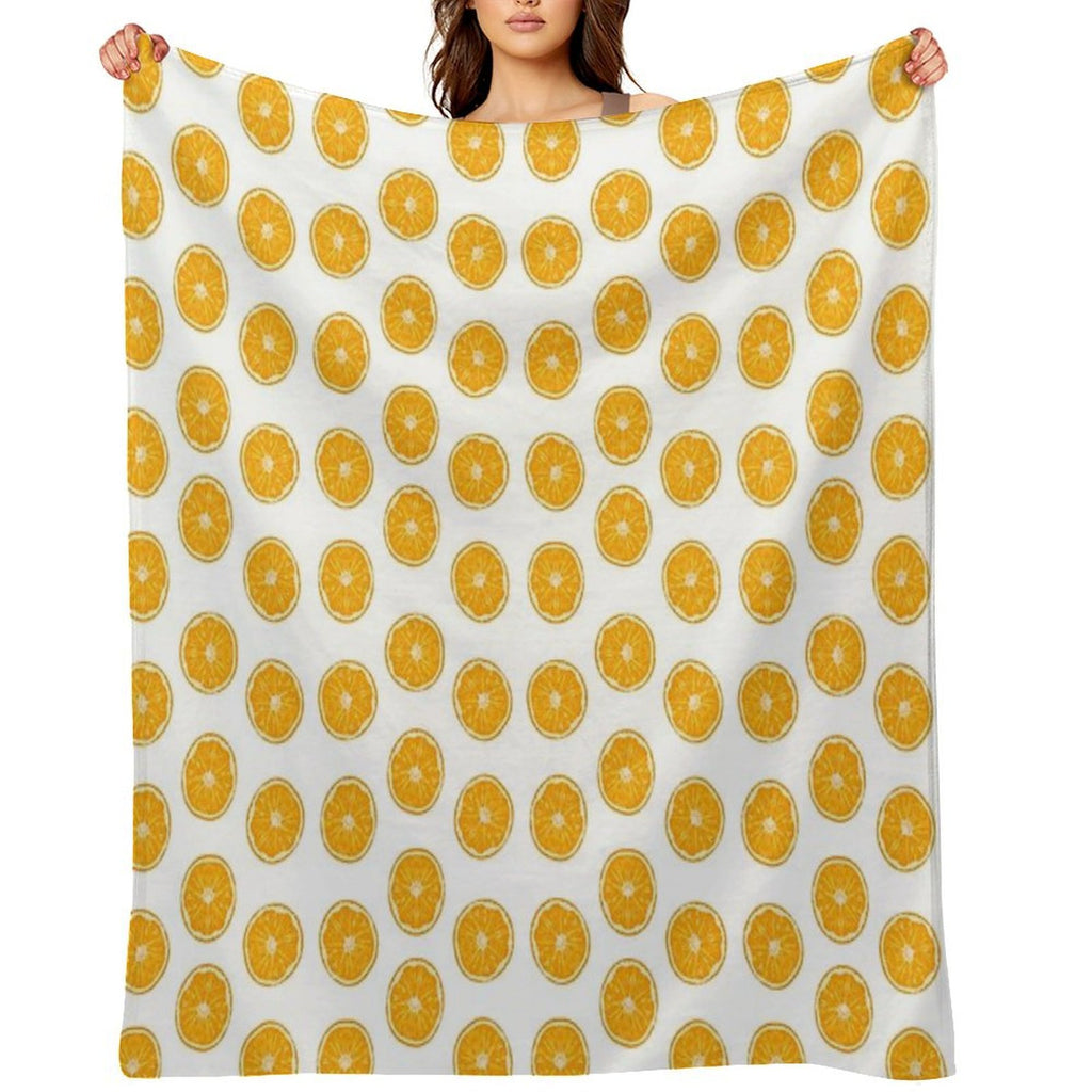 Citrus Whirl Eco-conscious Throw Blanket