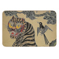 Striped Vintage Minhwa Tiger And Magpie  Easy To Clean Bath Mat