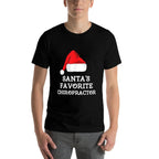 Santas Favorite Chiropractor Christmas Funny Chiropractic  Oversized Silhouette T-Shirt