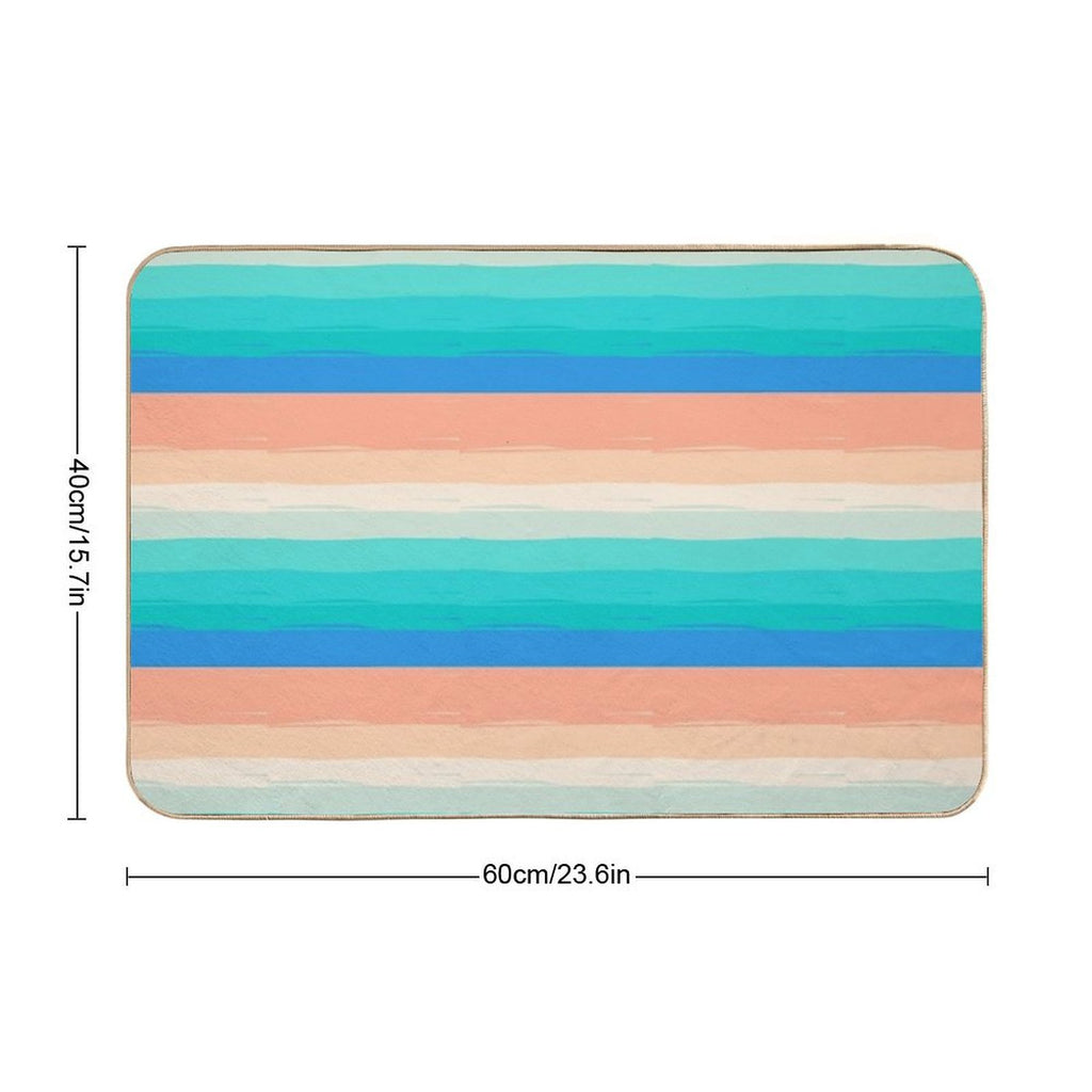 Aesthetic Rainbow  Easy Maintenance Bath Mat