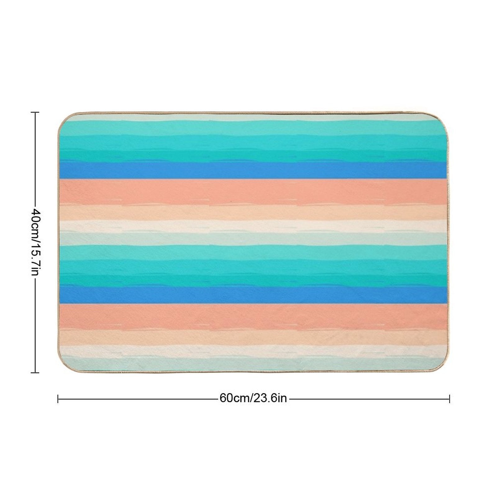 Aesthetic Rainbow  Easy Maintenance Bath Mat