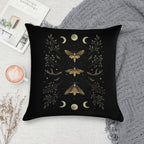 Death Head Moths Night Soft Multiple Sizes Throw Pillow