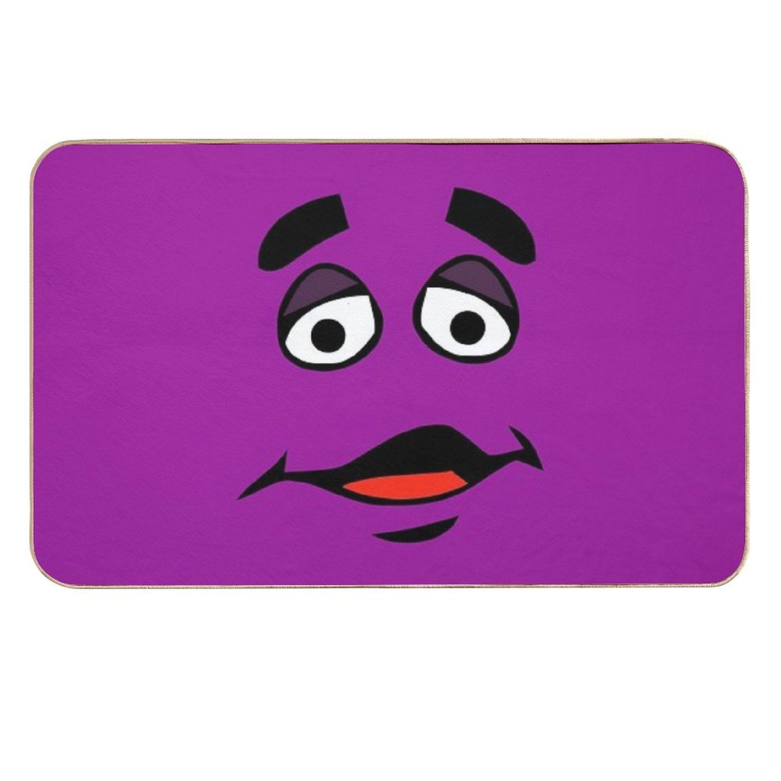 Grimace Cartoon Design - Transparent Background  Long-Lasting Bath Mat