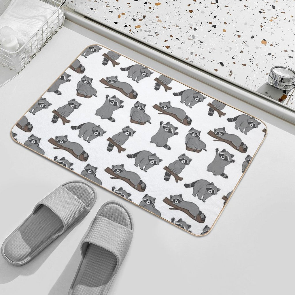 Raccoons  Absorbent Bath Mat