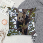 Baby Panda Xiao Qi Ji at The National Zoo Soft High-Density Material Throw Pillow