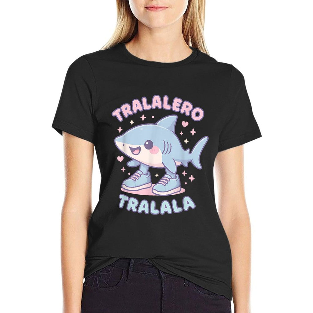 Kawaii Tralalero Tralala - Italian Brainrot Meme  Polyester Blend T-Shirt