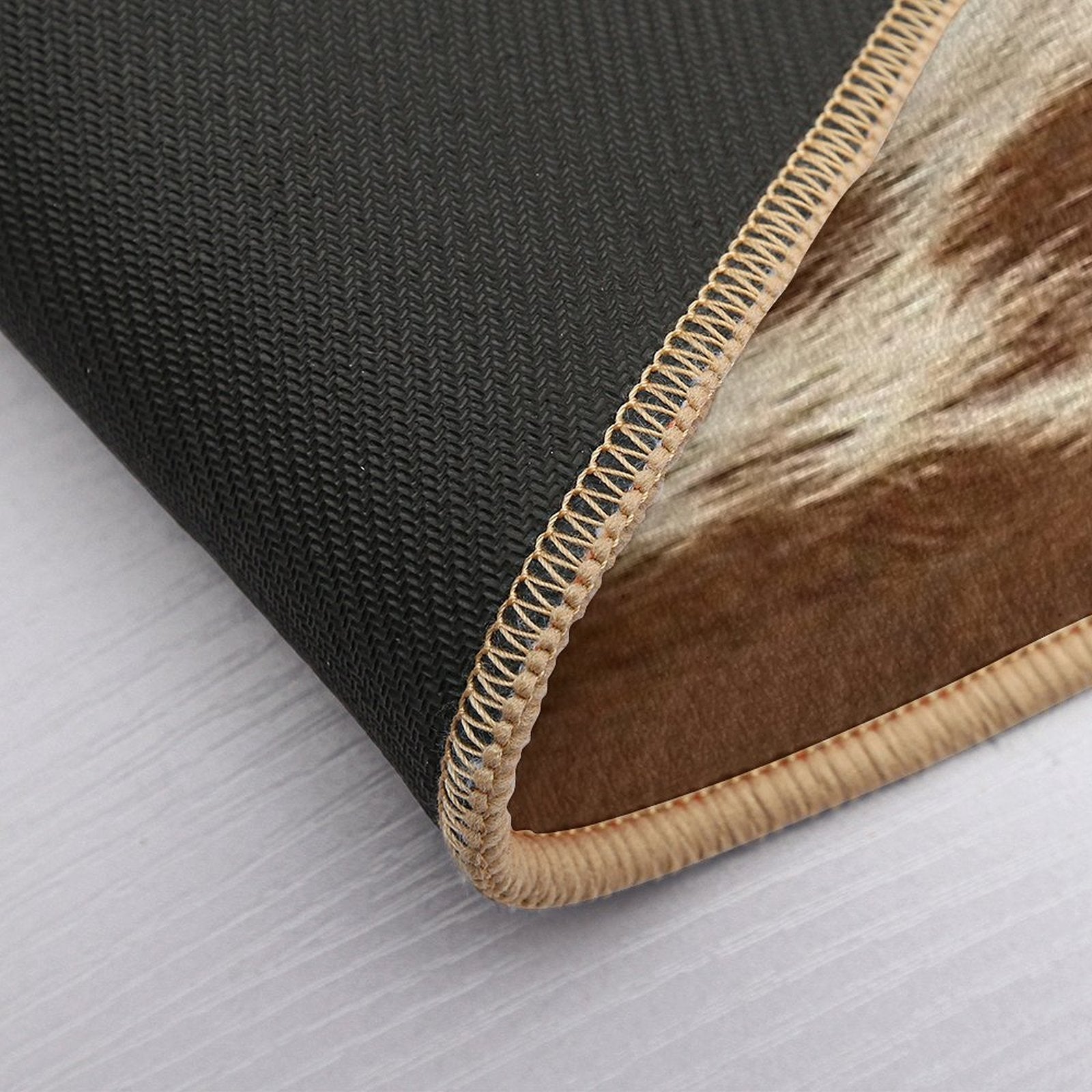 Cow Hide Brown & White  Easy To Clean Bath Mat