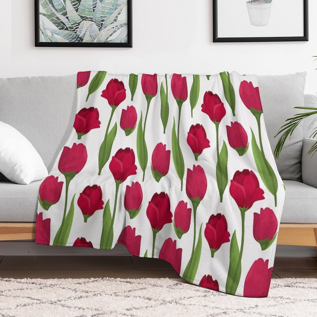 Floral Bedroom Décor Compact Throw Blanket