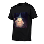 Wizard Cat Weird Funny Halloween Cat Meme  Tagless Design T-Shirt