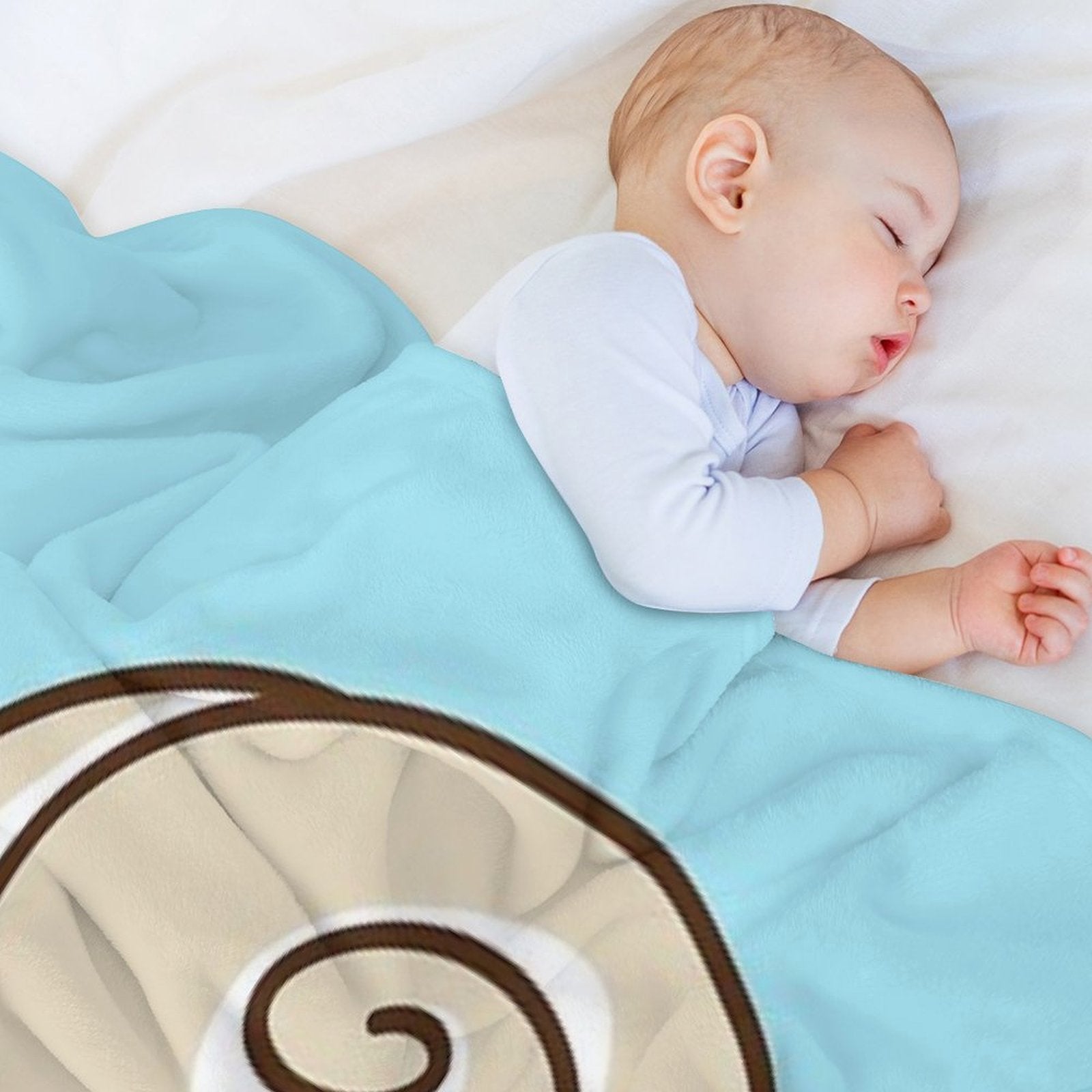 Cute Kawaii Cinnamon Bun Lightweight Throw Blanket