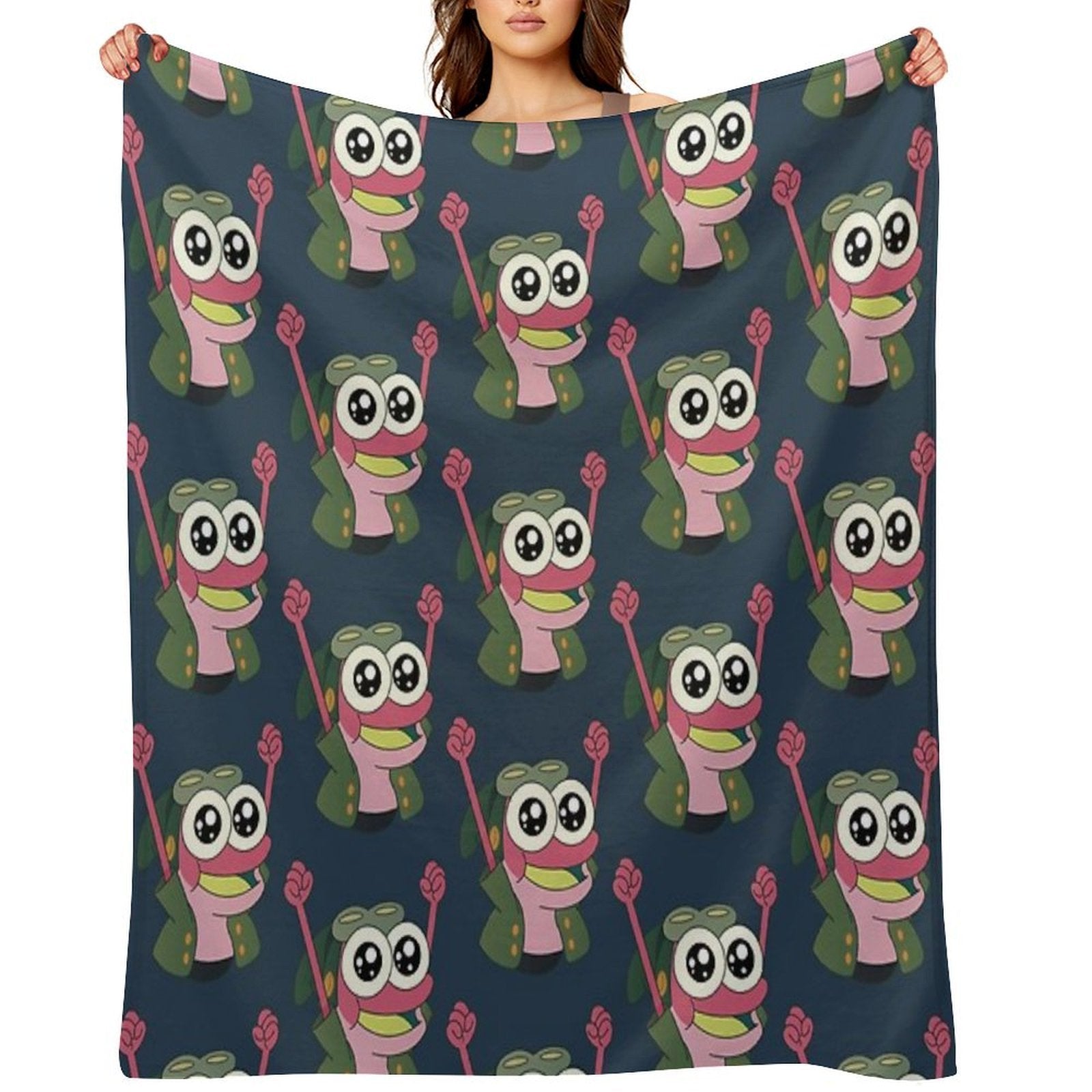 Happy Sprig  Amphibia Shrink-resistant Throw Blanket