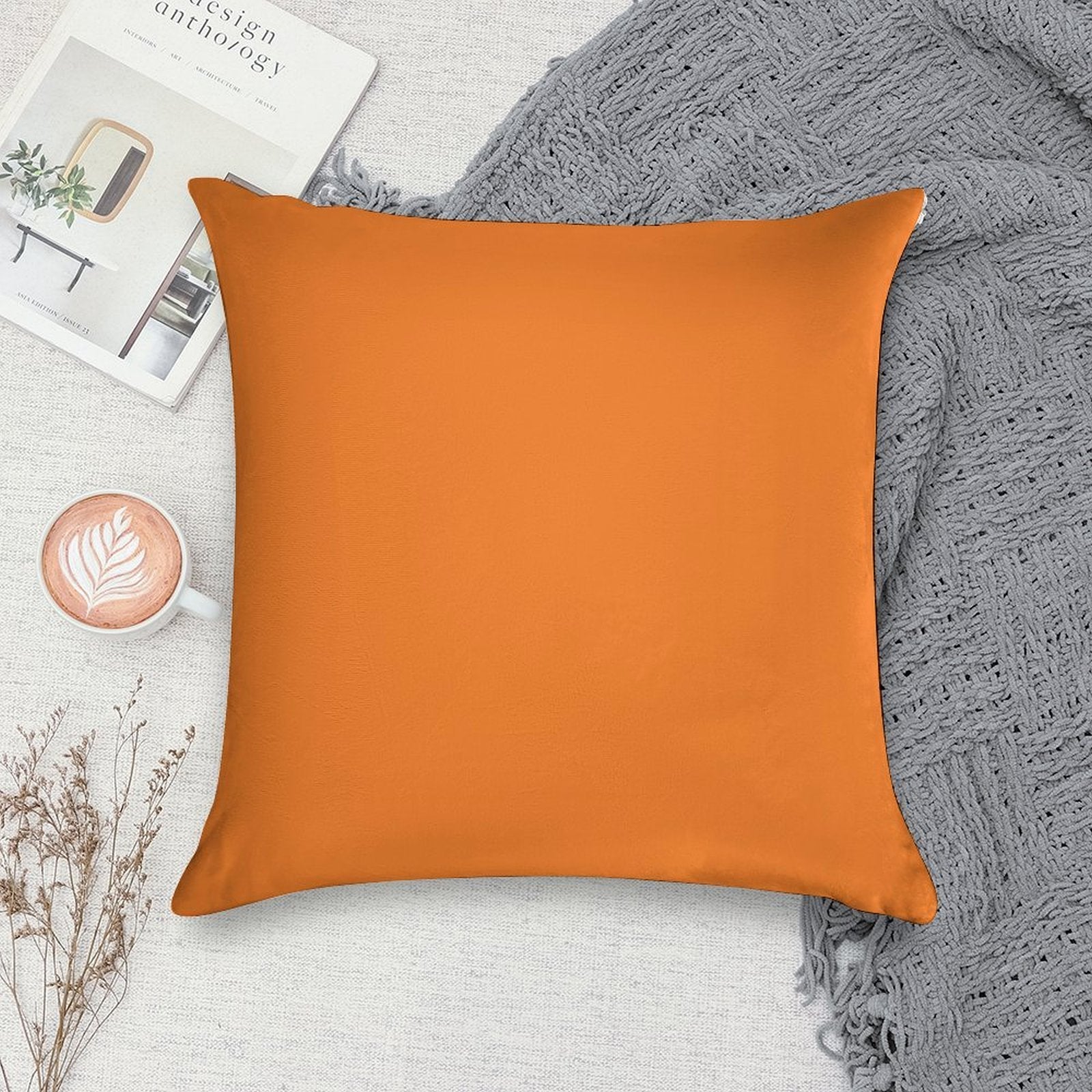 Papaya Soft Washable Throw Pillow