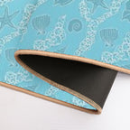 Seafoam Pattern  Repositionable Bath Mat