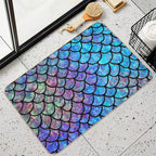 Colorful Mermaid Scales  Pet-Safe Bath Mat