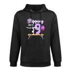 9th Gymnastics Birthday Party Nine Year Old Gymnast Girl Versatile Streetwear Hoodie