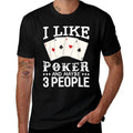 Poker Game Gifts Unisex Poker Black Small Crew Neck Letter Print Modern Poker Humor Gift  Relaxed-fit T-Shirt