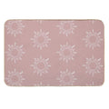 Cute Boho Sun Pattern Bohemian Aesthetic In Muted Colors Pink  Eco-Friendly Bath Mat