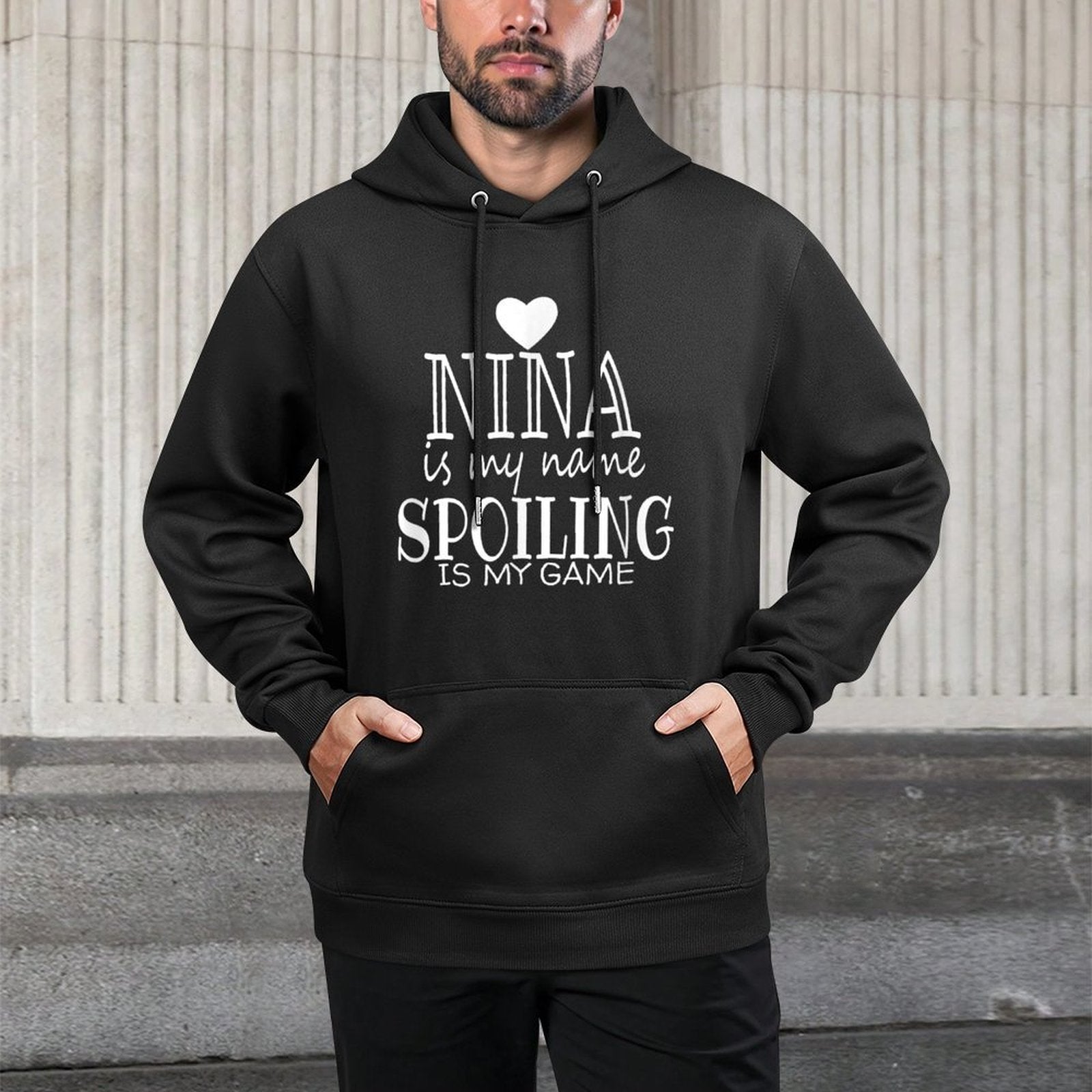 Nina Is My Name Funny Nina Graphic Gifts for Nina Grandma Durable Construction Hoodie