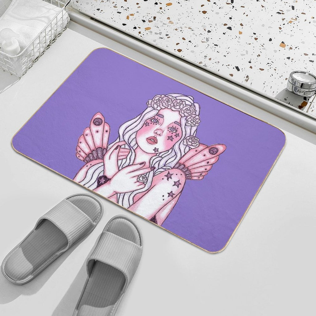 Among The Stars In Lavender Evening Star Fairy  Stain-Proof Bath Mat
