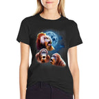Funny Orangutan - Orangutans Howling at The Moon  Summer-ready Fabric T-Shirt