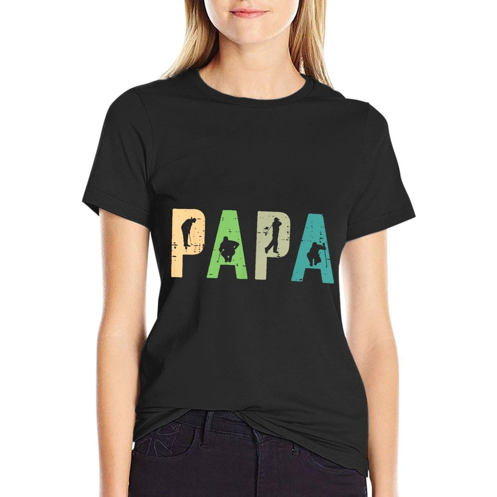 Papa Golf Silhouette Cool Golfing Sport Golfer Dad Daddy Men  Soft T-Shirt
