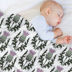Scottish Thistle Flower of Scotland Gift-ready Throw Blanket