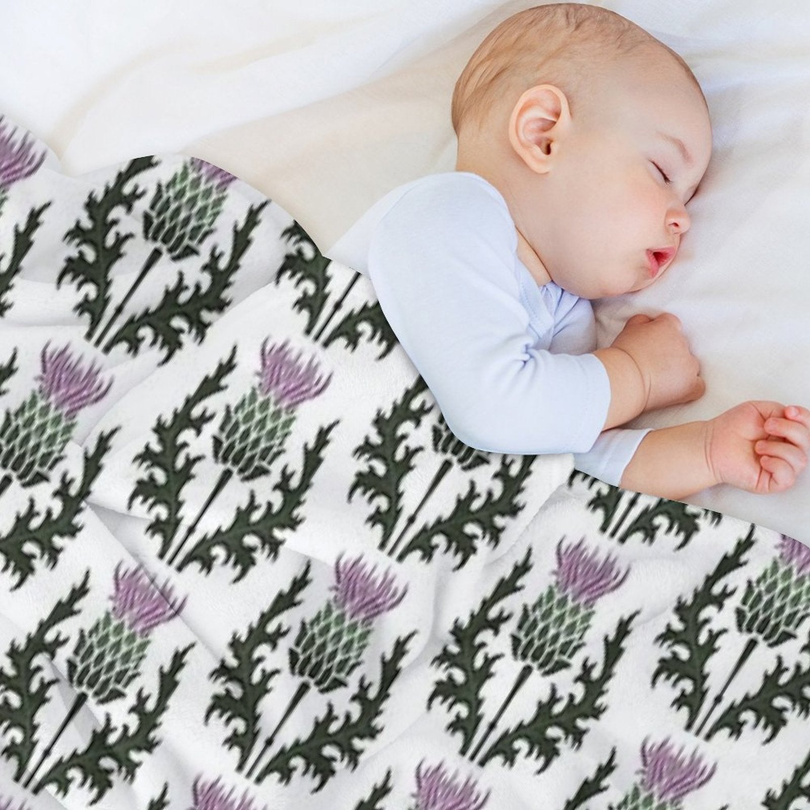 Scottish Thistle Flower of Scotland Gift-ready Throw Blanket