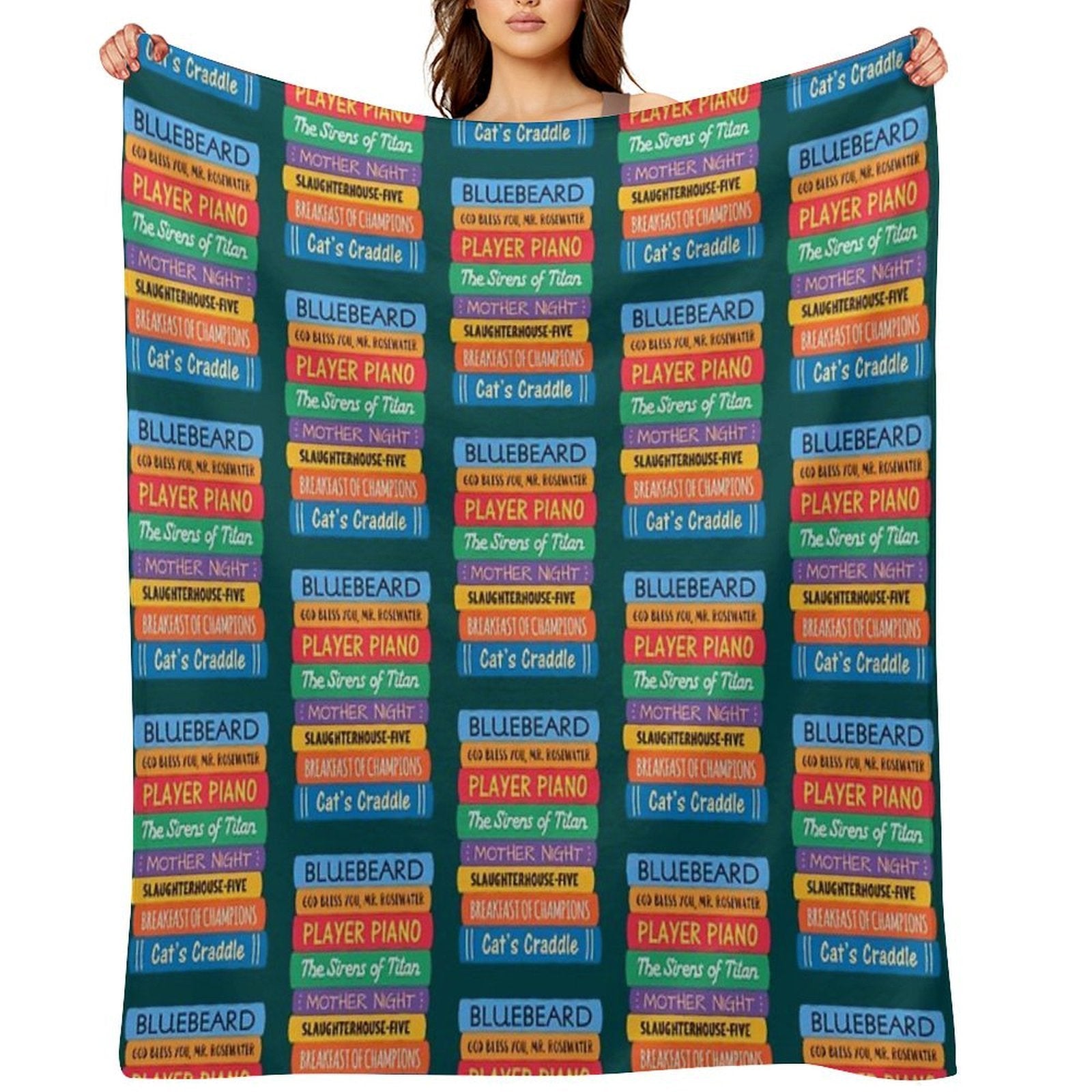 Kurt Vonnegut Books All-season Throw Blanket