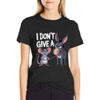 I Dont Give A Rats Ass Mouse Donkey Funny Sarcastic Animal Comfortable T-Shirt