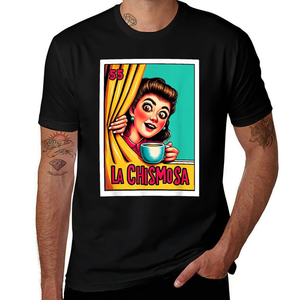 Mexican Lottery Designs Mexican La Chismosa Parody Lottery  Moisture-wicking T-Shirt