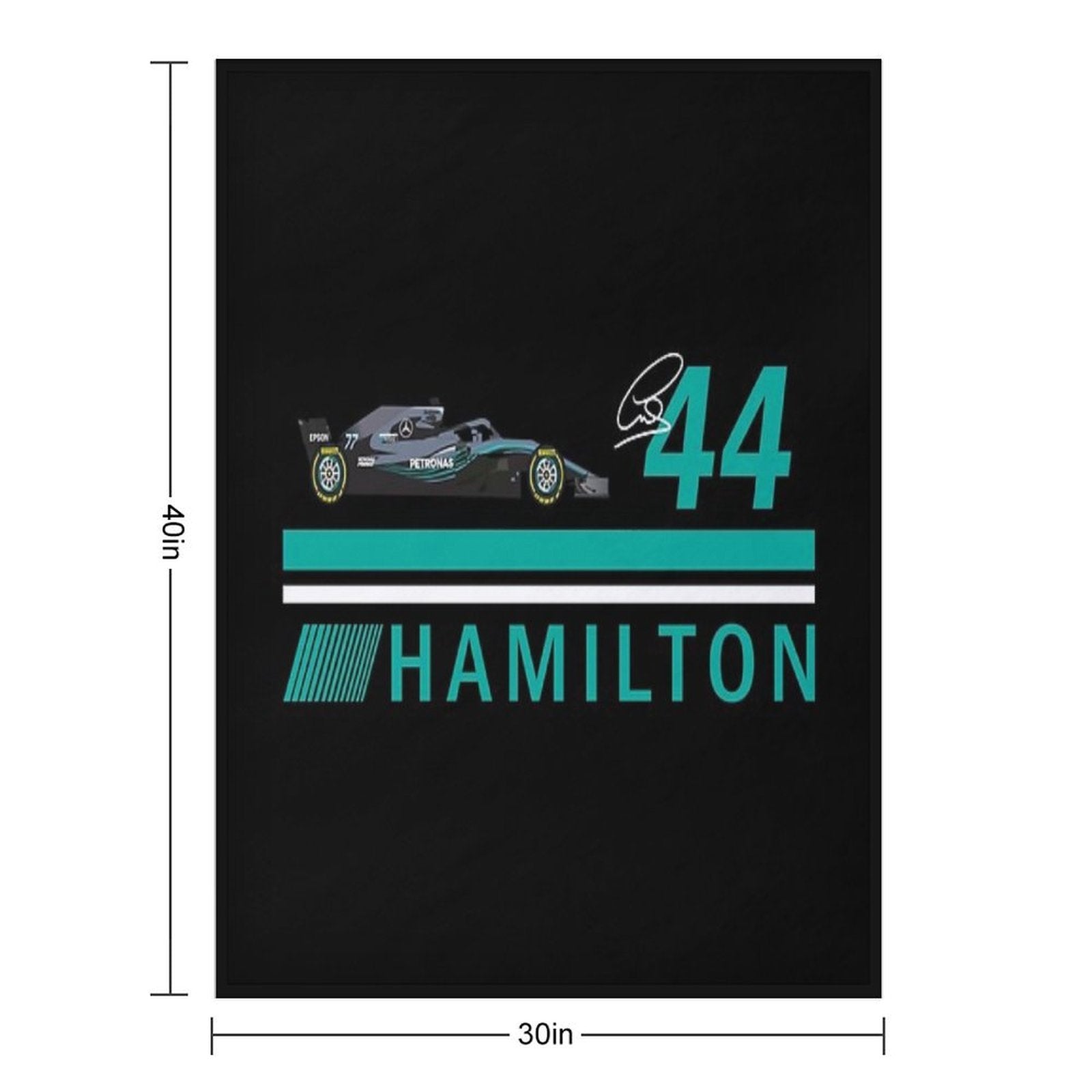 Lewis Hamilton Compact Throw Blanket