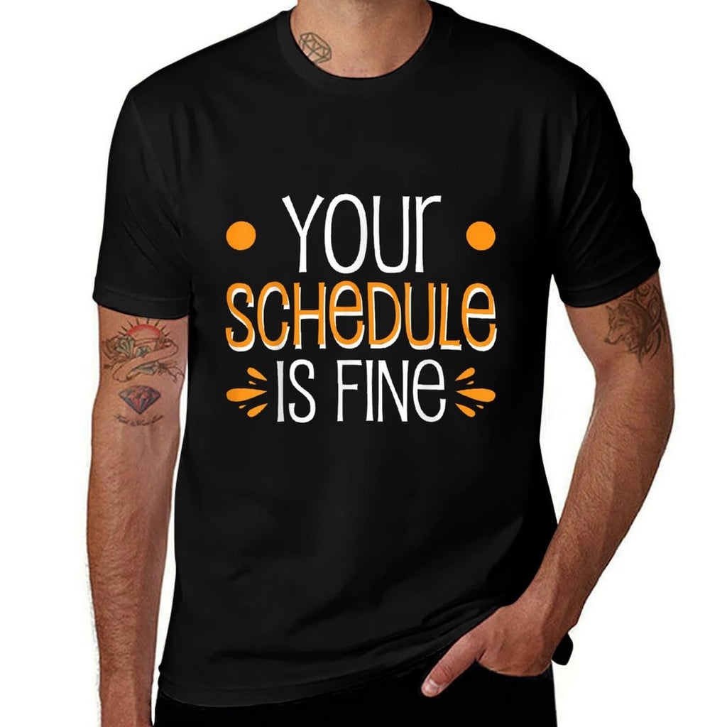 School Counselor Back to School Teacher Your Schedule Is Fine Black  Breathable T-Shirt
