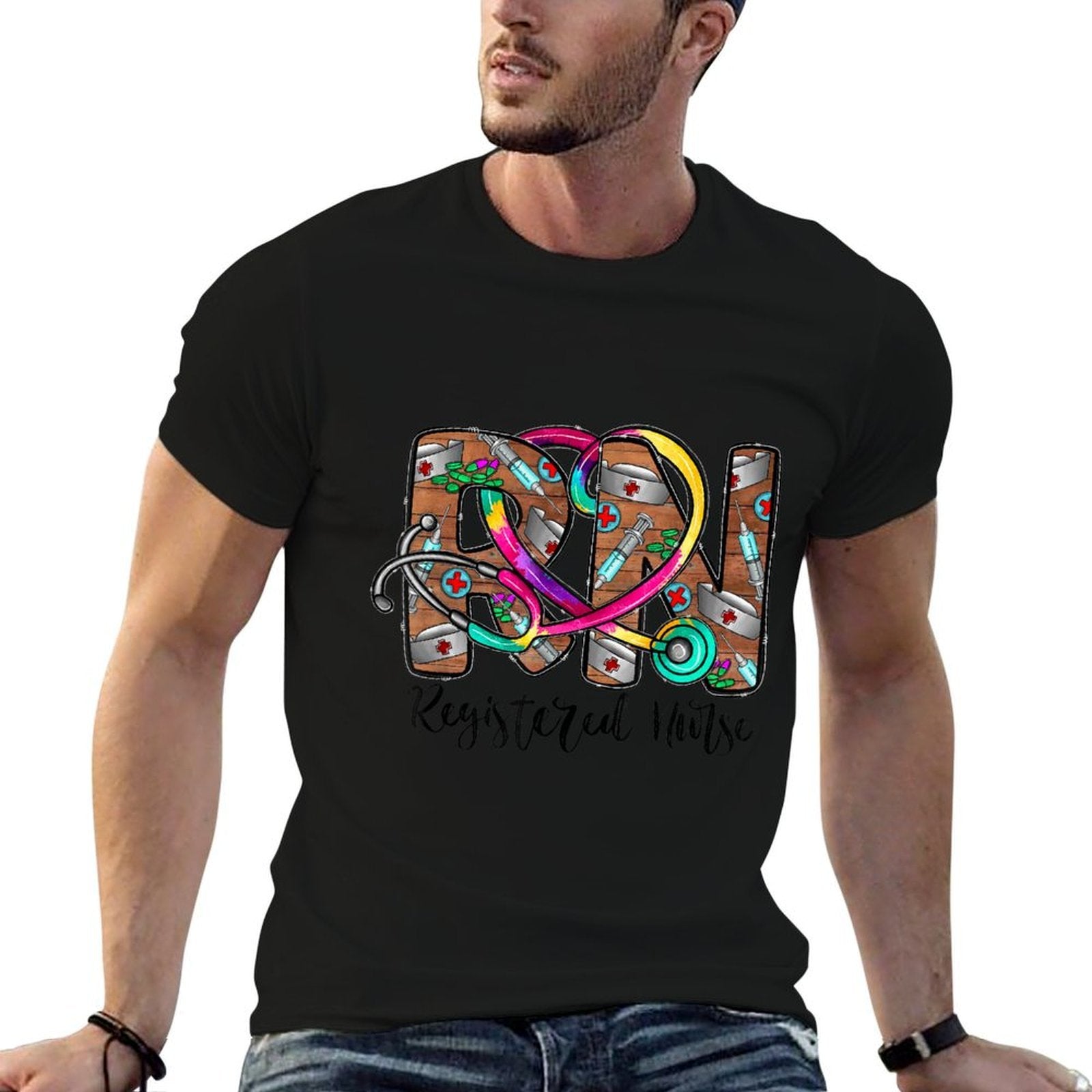 Registered Nurse Life for Rn Nurse Tie Dye Nurses Week  Lightweight T-Shirt