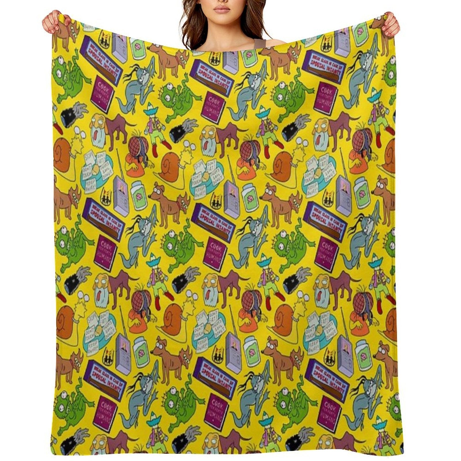 Treehouse of Horror Travel-friendly Throw Blanket