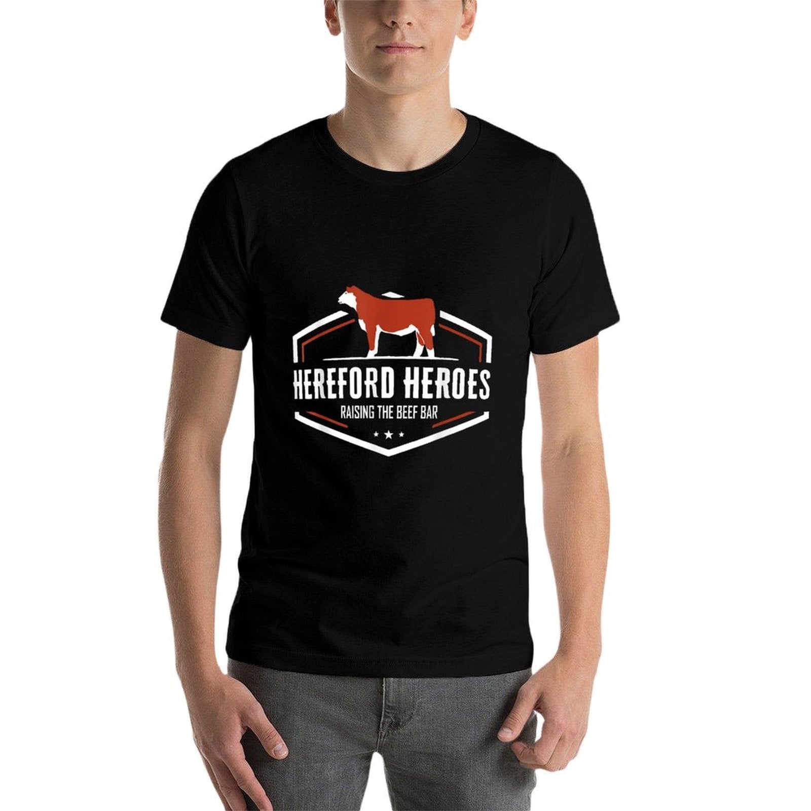 Funny Hereford Cow Farmer Hereford Rencher Cattle Bull Beef  Vintage-inspired T-Shirt