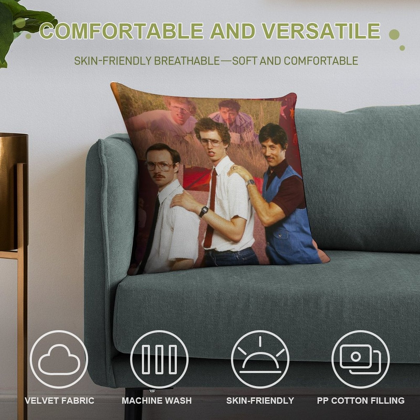 Napoleon Dynamite Soft Anti-Pilling Throw Pillow
