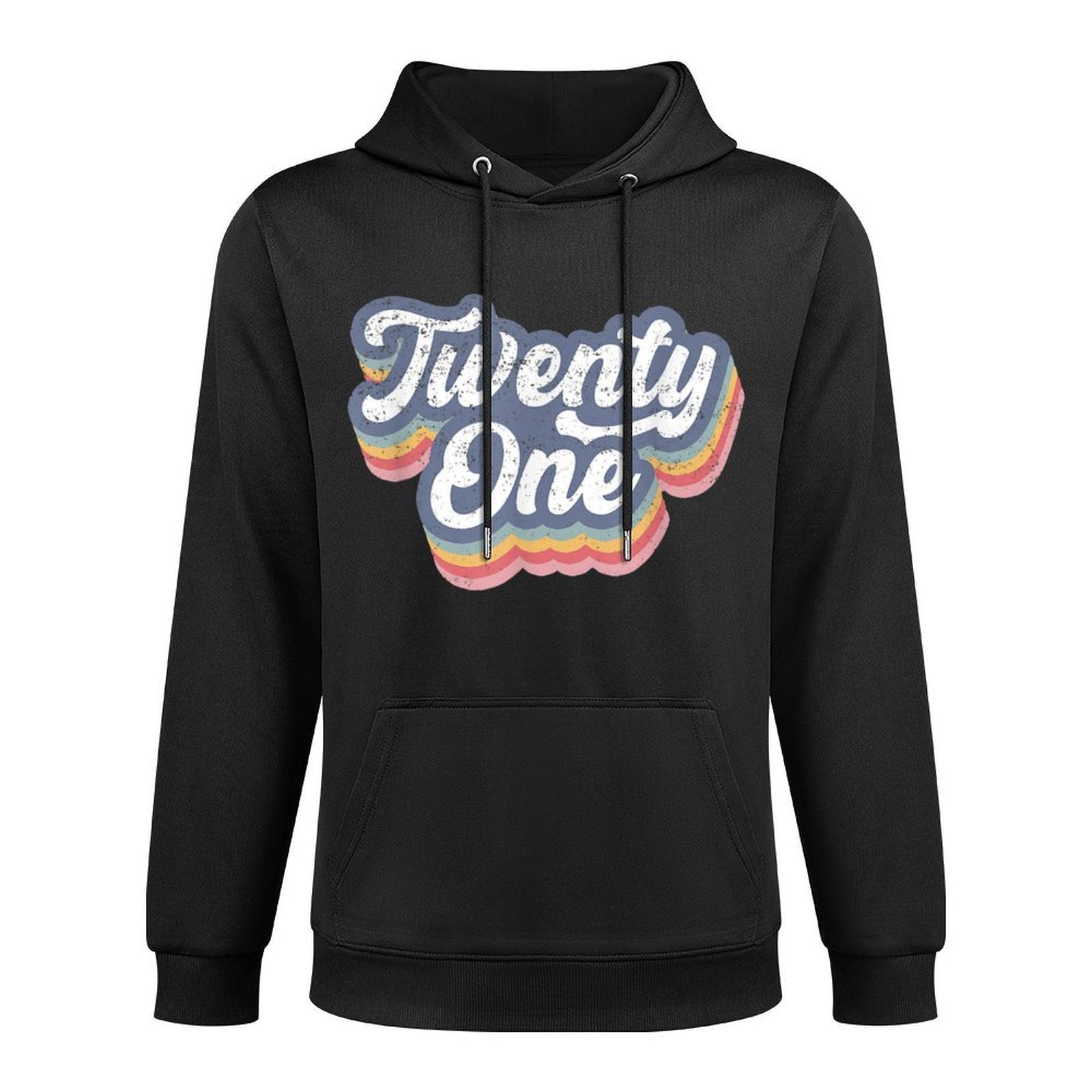 21st Birthday For Women Twenty One Est. 2001 Rainbow Retro Easy Care Hoodie