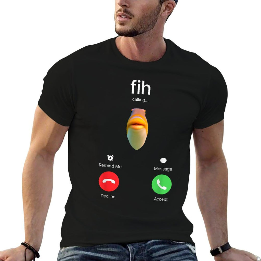 Fih Calling Accept Decline Funny Fishing Meme Fisherman  Moisture-wicking T-Shirt