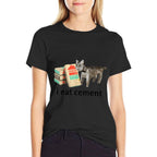 I Eat Cement Cat Kids Funny Dank Cat Meme  Breathable T-Shirt