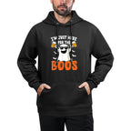 Im Just Here For The Boos Cute Ghost Halloween Costume Shape Retention Hoodie