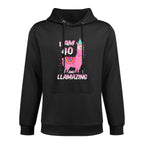 Womens I Am 40 Years Old And Llamazing Llama 40th Birthday Durable Construction Hoodie