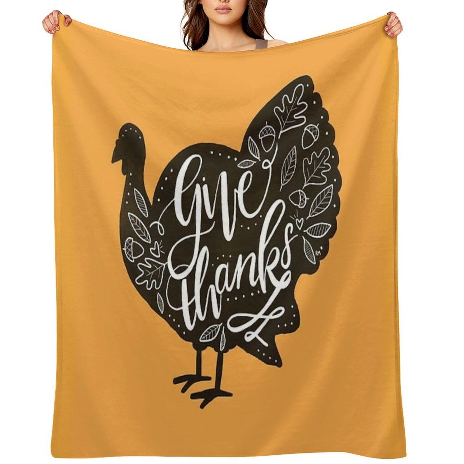 Give Thanks Turkey Multi-functional Throw Blanket
