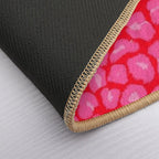 Leopard Print Pink And Red Colours  Eco-Friendly Bath Mat