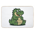 Chubby Retro Dinosaur – Cute Sitting Dino Mascot Design  Easy Maintenance Bath Mat