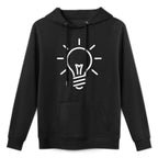 LIGHT BULB TEE SHIRT BRIGHT IDEA T SHIRT Adjustable Hood Hoodie