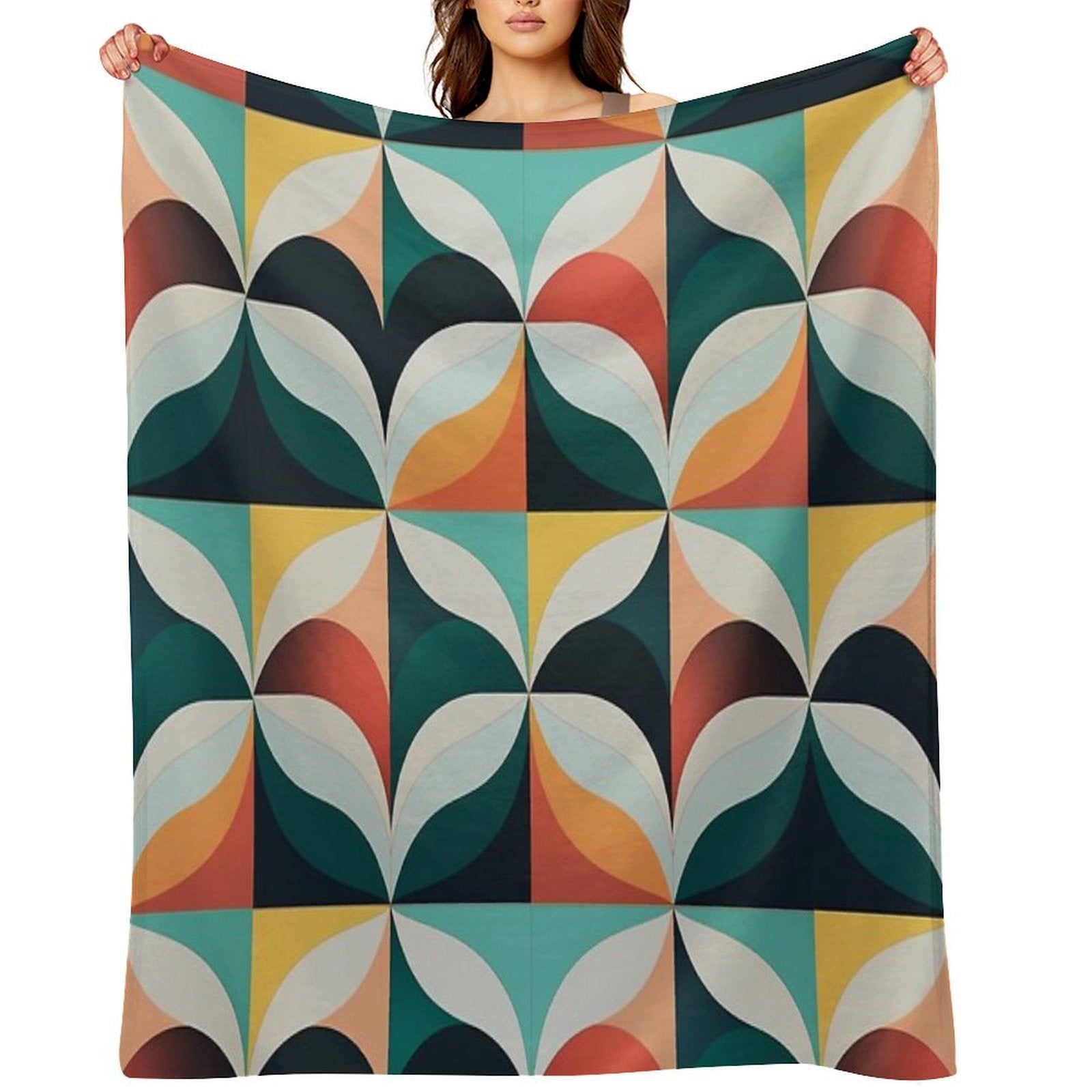 The Geometric Pattern Collection #2 Easy Care Throw Blanket