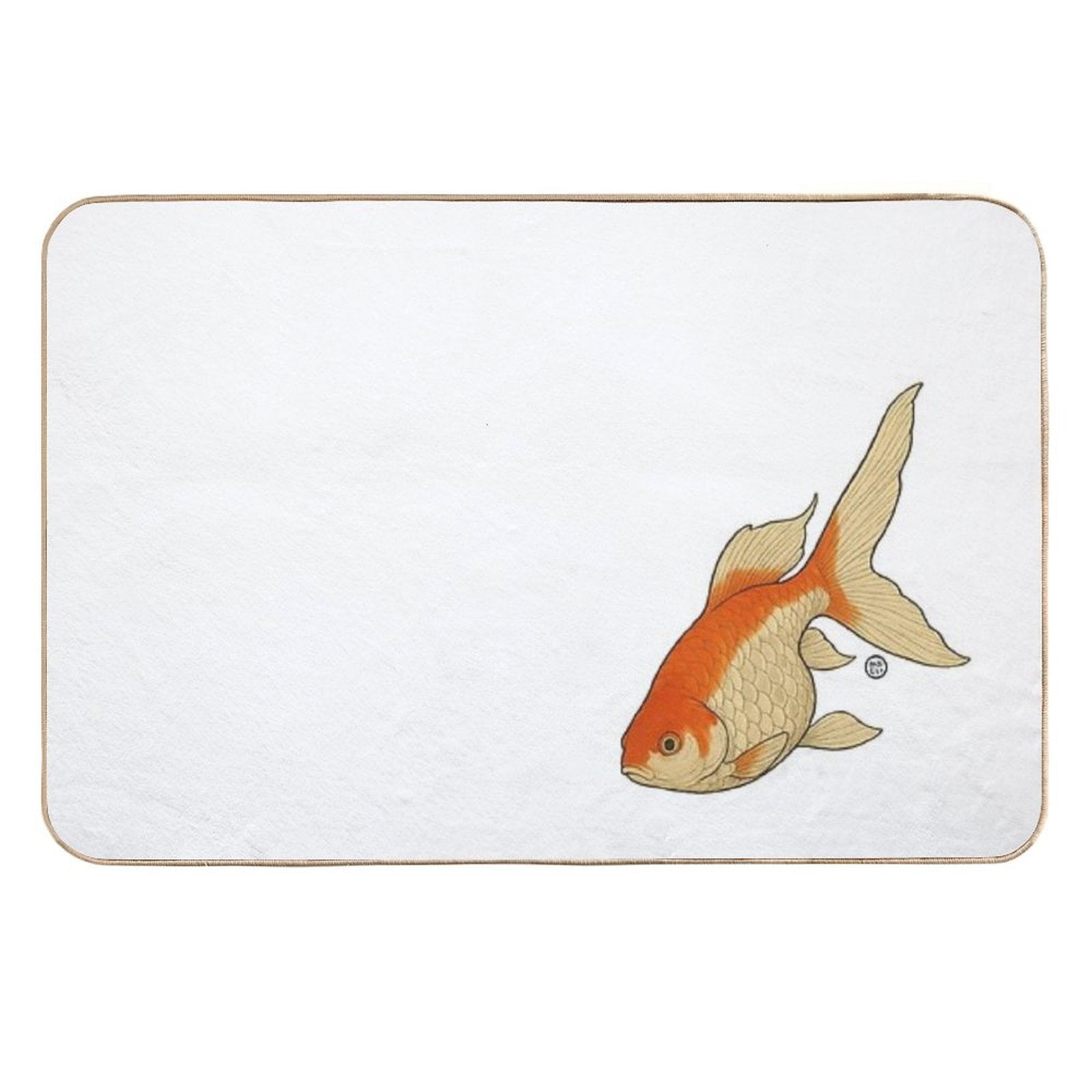Mirrorscale Comet Goldfish - Vintage Japanese Style Kingyo Durable Bath Mat
