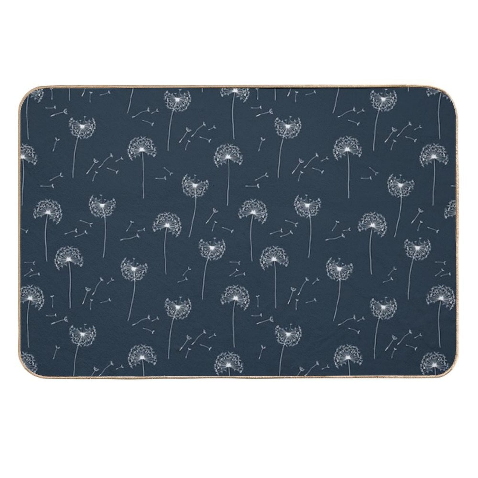 Floral Pattern of Dandelions  Odorless Bath Mat